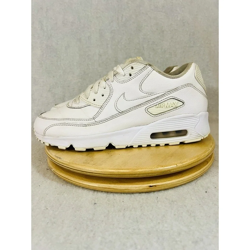 NIKE 833412-100 TRIPLE WHITE AIR MAX 90 YOUTH SNEAKERS SIZE US 7Y Shoes
